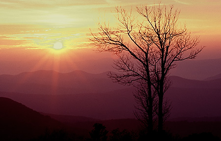 Approaching Sunset on Skyline Drive, Shenandoah National Park, VA
